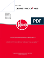 Manual Rheem Calefon DTS TFIS