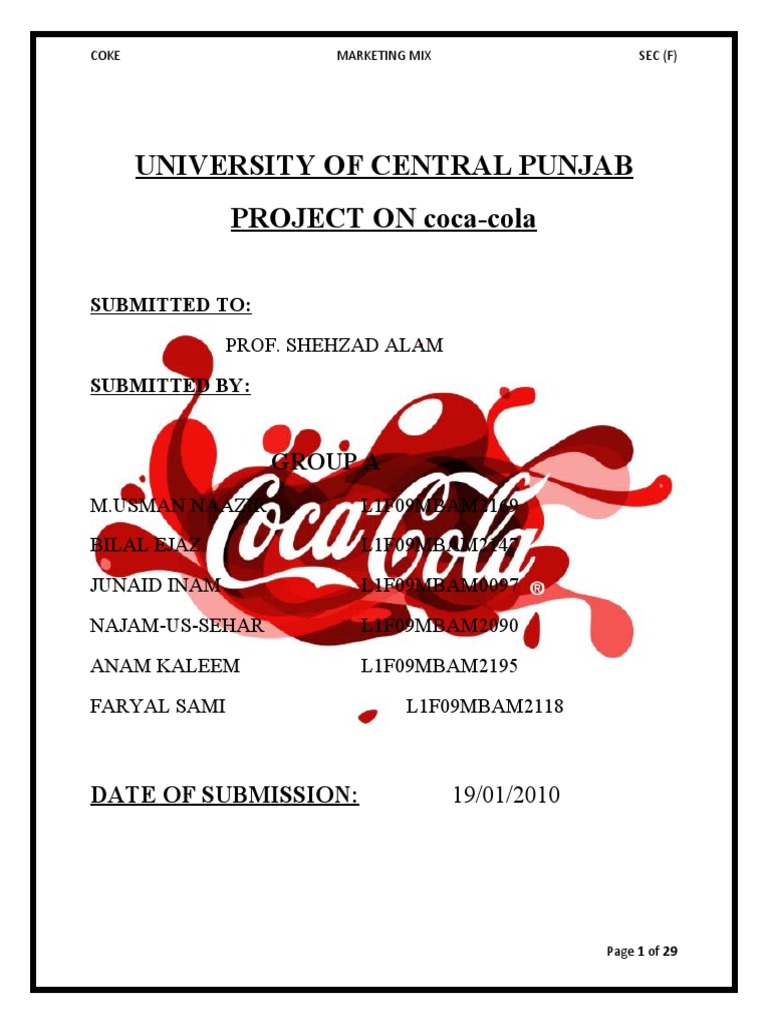 Coca-Cola Marketing Mix Analysis | PDF | Coca Cola | The Coca Cola Company