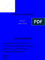 Events Planning - Initial Ideas