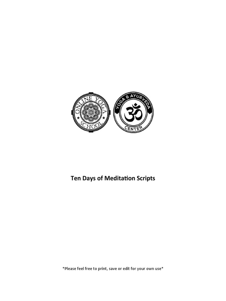 Ten Days of Guided Meditation Scripts | PDF | Breathing | Mindfulness