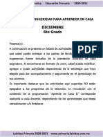 6to Grado - Aprender en Casa (Diciembre)