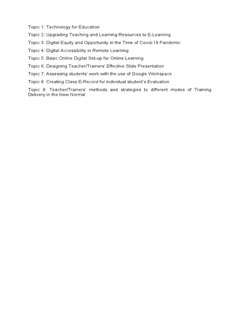Technology For Teaching and Learning Module 1 | PDF | Educational ...