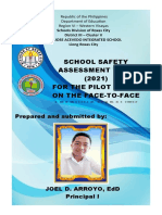 School Safety Assessment Tool (2021) For The Pilot Study On The Face-To-Face Learning Modality