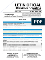 Boletín Oficial de La Rep. Argentina Buenos Aires 29 de Octubre 2018