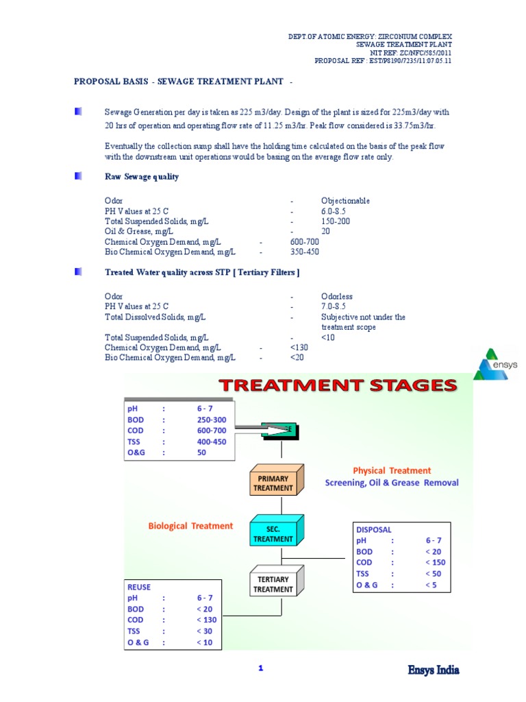 ZC Sewage Treatment Plant Proposal | PDF | Sewage Treatment | Water ...