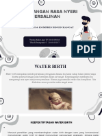 WATER BIRTH DAN KOMPRES UNTUK MENGURANGI NYERI PERSALINAN