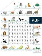 Wild Animals Wordsearch