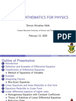 Phy 158 Mathematics For Physics: Dorcas Attuabea Addo