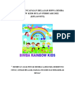 Laporan Pencapaian Belajar Siswa Bimba Rainbow Kids Bulan Februari 2022
