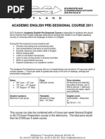 Download Academic Pre-Sessional English Course Information and Application Form 2011 by ECS Scotland SN56447515 doc pdf