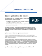 ¿Cómo Causa El Cáncer Los Signos y Los Síntomas?