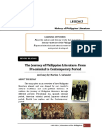 Philippine Literature Timeline
