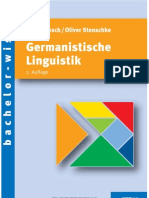 Leseprobe Aus: "Germanistische Linguistik" Von Albert Busch Und Oliver Stenschke