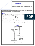 Spring Constant Experiment