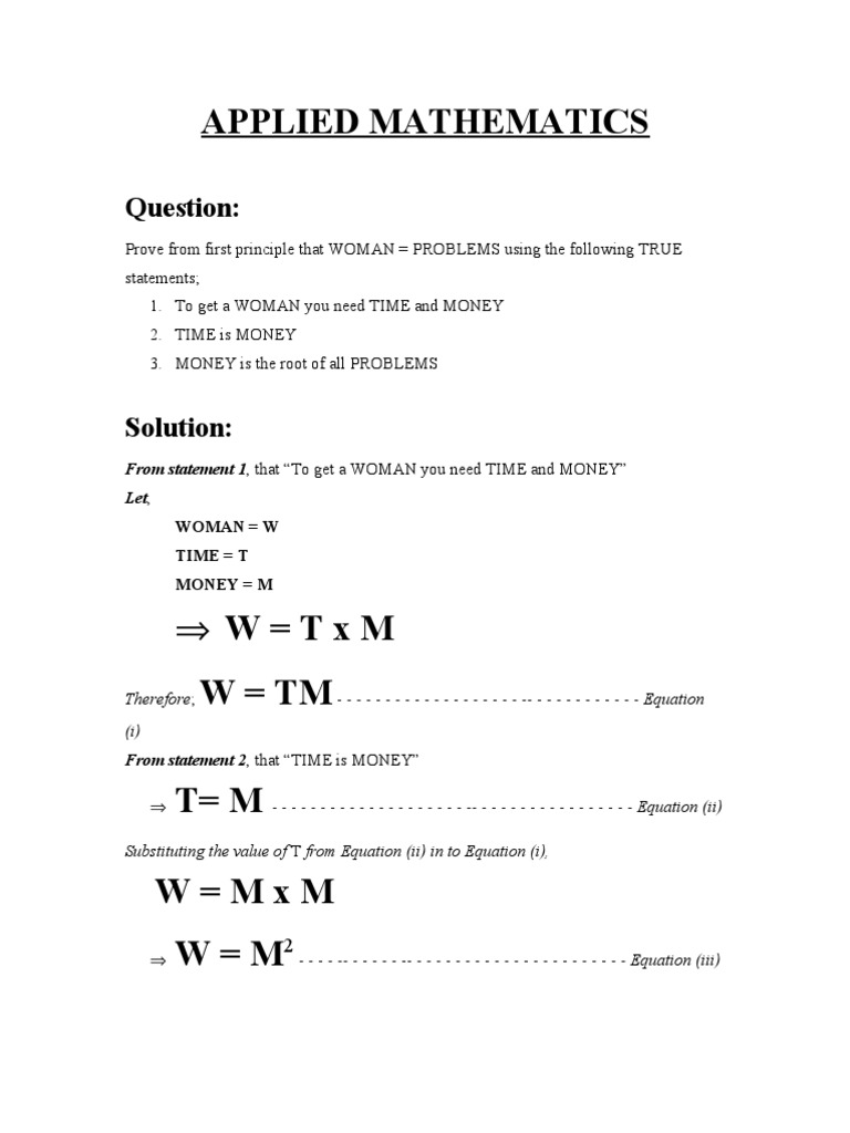 Applied Mathematics (From Com | PDF