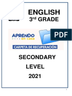 Carpeta de Recuperación - 2021 Inglés 3er Grado Secundaria