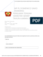 SMP PL Domenico Savio Semarang Penilaian Tengah Semester Genap Tahun Ajaran 2021 - 2022