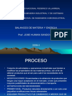 Balances de Materia Y Energia Prof. Jose Huiman Sandoval