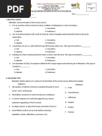 3Rd Quarter Examination in English 10: Exel Montessori de Pototan