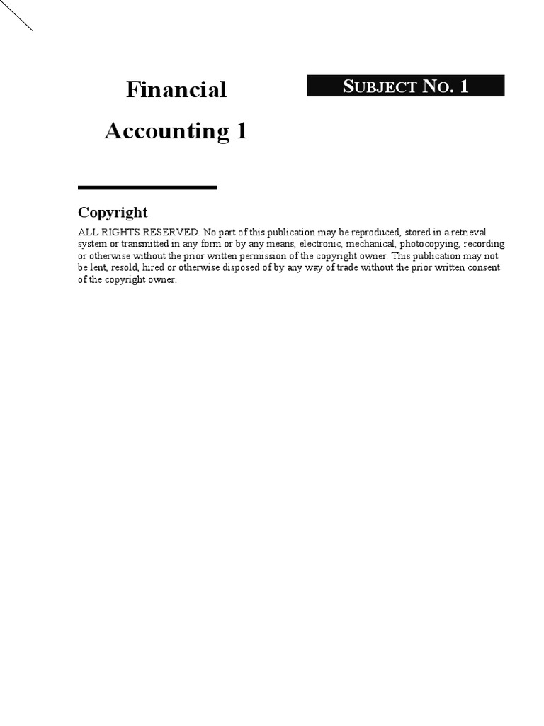 Financial Accounting 1 by Harold | PDF | Debits And Credits | Balance Sheet