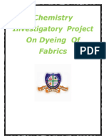 Chemistry Investigatory Project On Dyeing of Fabrics
