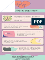 Infografía de Salud Mental Autocuidado Rosa