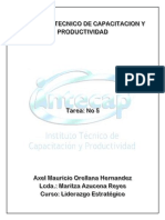 Tarea No 5. INSTITUTO TECNICO DE CAPACITACION Y PRODUCTIVIDAD