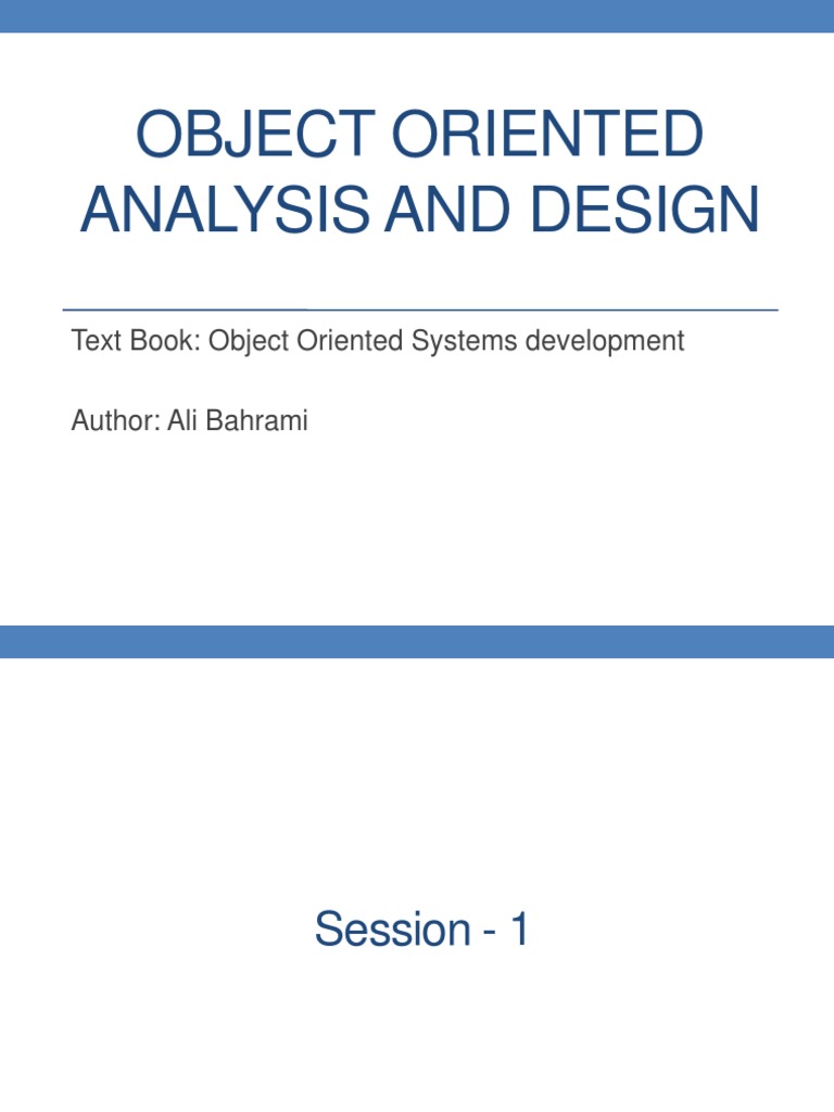 Object-Oriented Analysis & Design Guide | PDF | Inheritance (Object ...