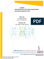 LAPORAN PROGRAM UJI BANDING (PROFICIENCY TEST) ANTAR LABORATORIUM SKEMA KHUSUS SEMESTER I Bahan Uji Air Limbah (ALDS I)