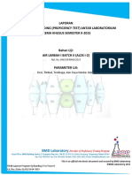 LAPORAN PROGRAM UJI BANDING (PROFICIENCY TEST) ANTAR LABORATORIUM SKEMA KHUSUS SEMESTER II Bahan Uji AIR LIMBAH I BATCH II (ALDS I-2)