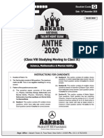 ANTHE-2020 - (VIII Moving To IX) - (Code-Q) - 15-12-2020