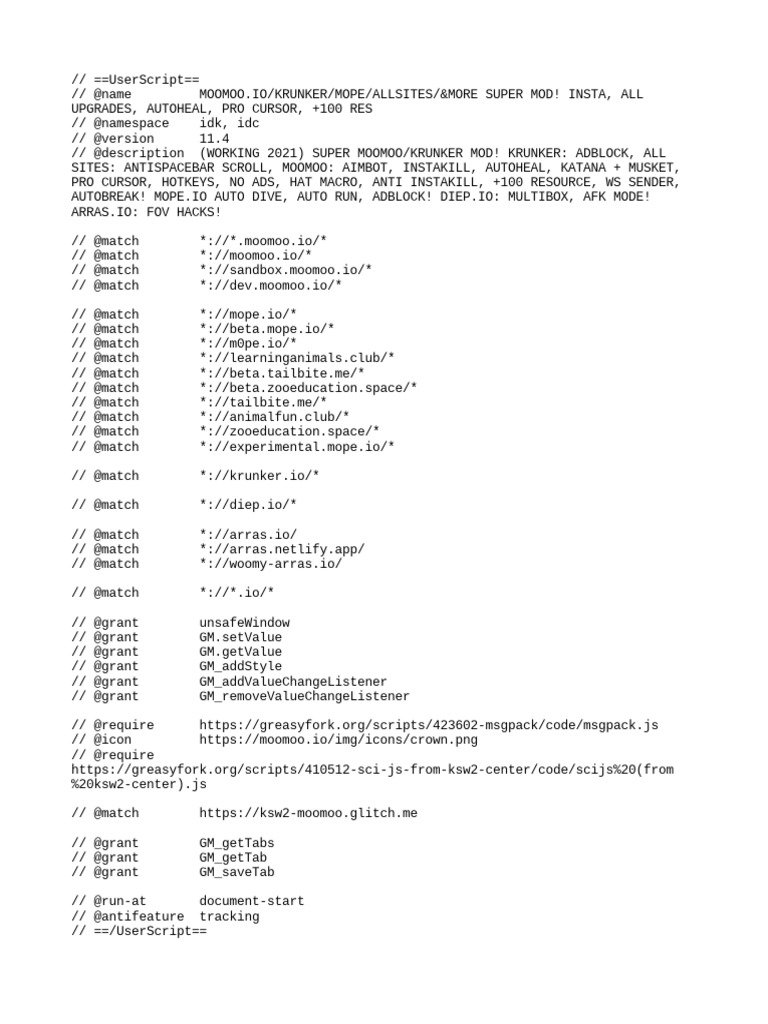 Krunker Io Script