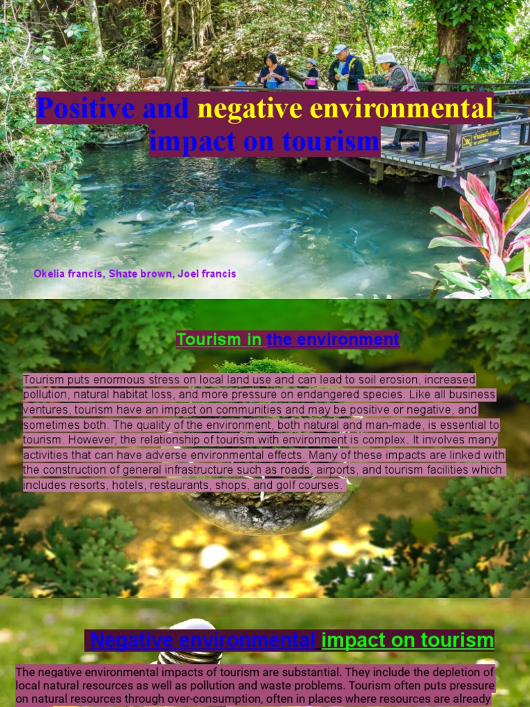 Positive and Negative Environmental Impact On Tourism | PDF | Water ...