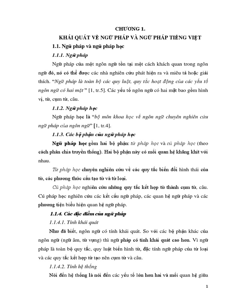 CHNG 1 Khai Quat V NG Phap Va NG PH | PDF