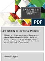 Law Relating To Industrial Dispute