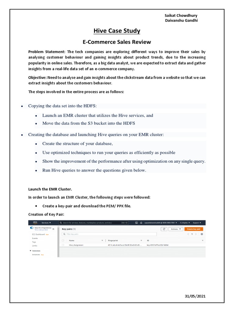 Hive Case Study: E-Commerce Insights | PDF | Apache Hadoop | Databases