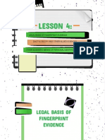 Lesson 4:: Legal Basis of Fingerprint Evidence Dactyloscopy and Other Allied Sciences