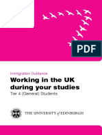 Working in The UK During Your Studies: Tier 4 (General) Students