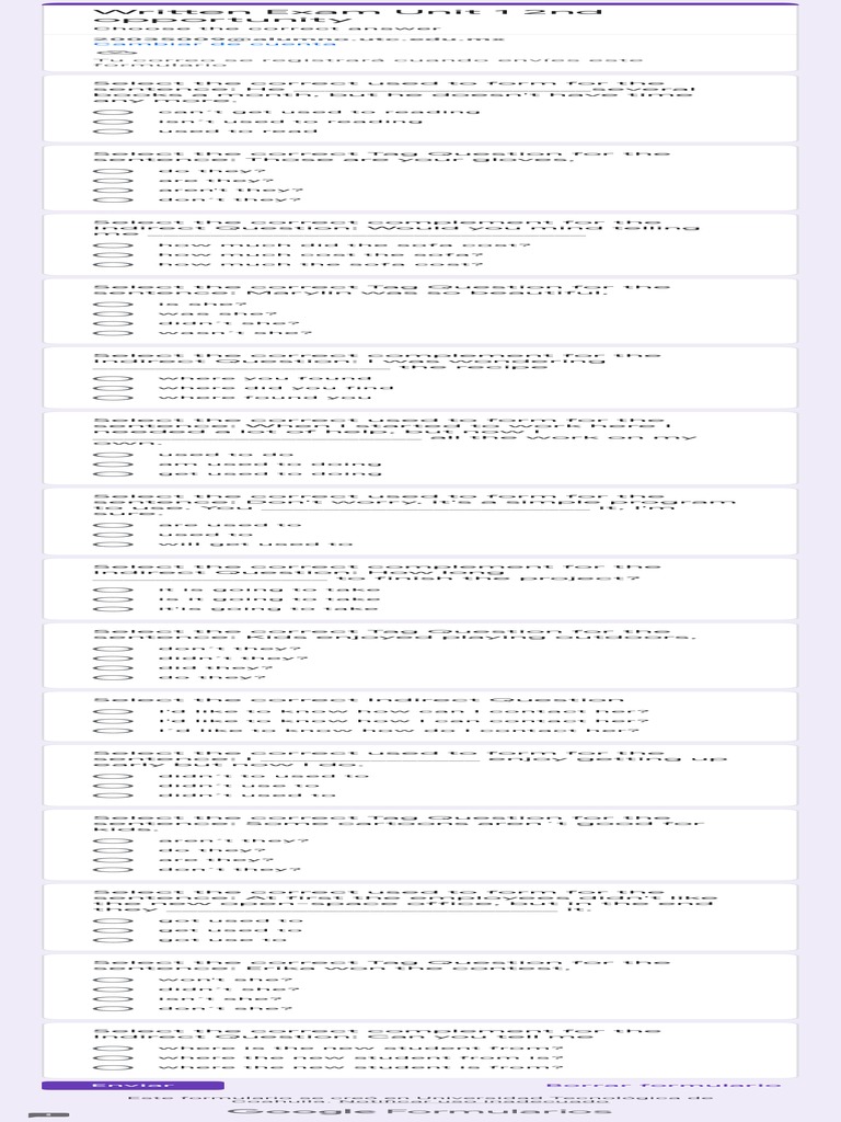 Written Exam Unit 1 2nd Opportunity | PDF | Human Communication ...