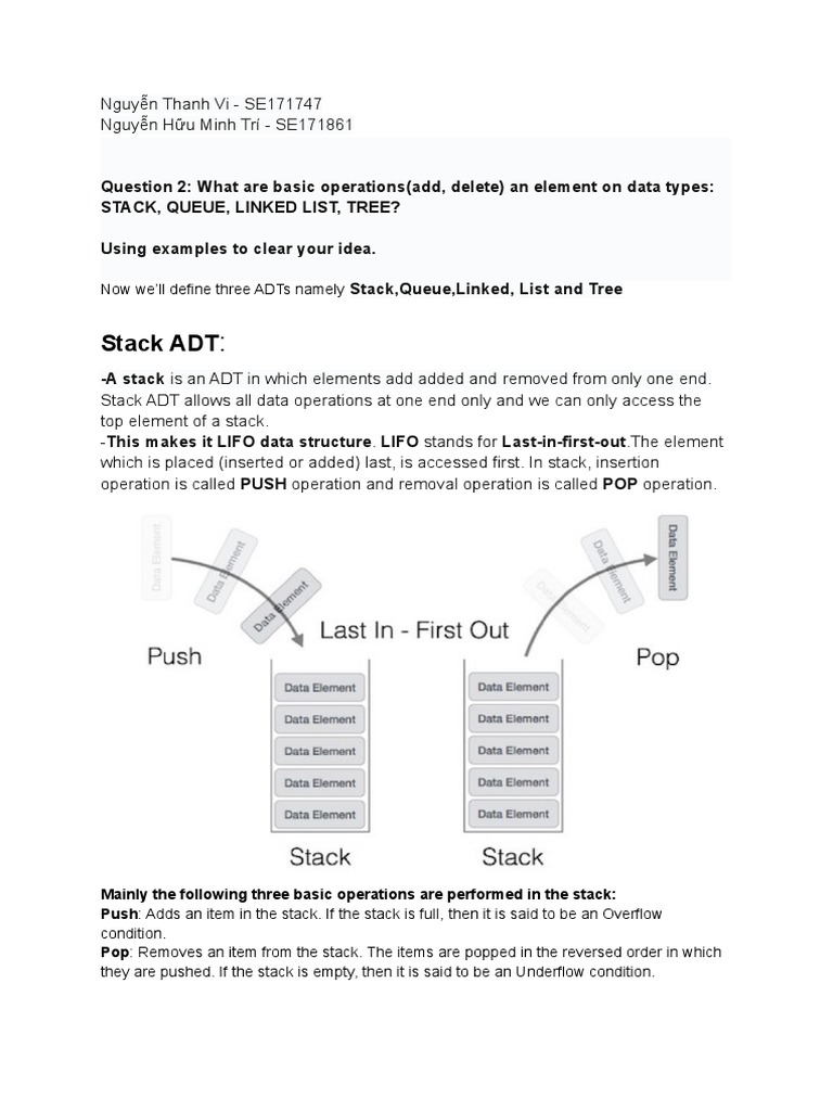 Basic Data Structure Operations | PDF | Queue (Abstract Data Type ...