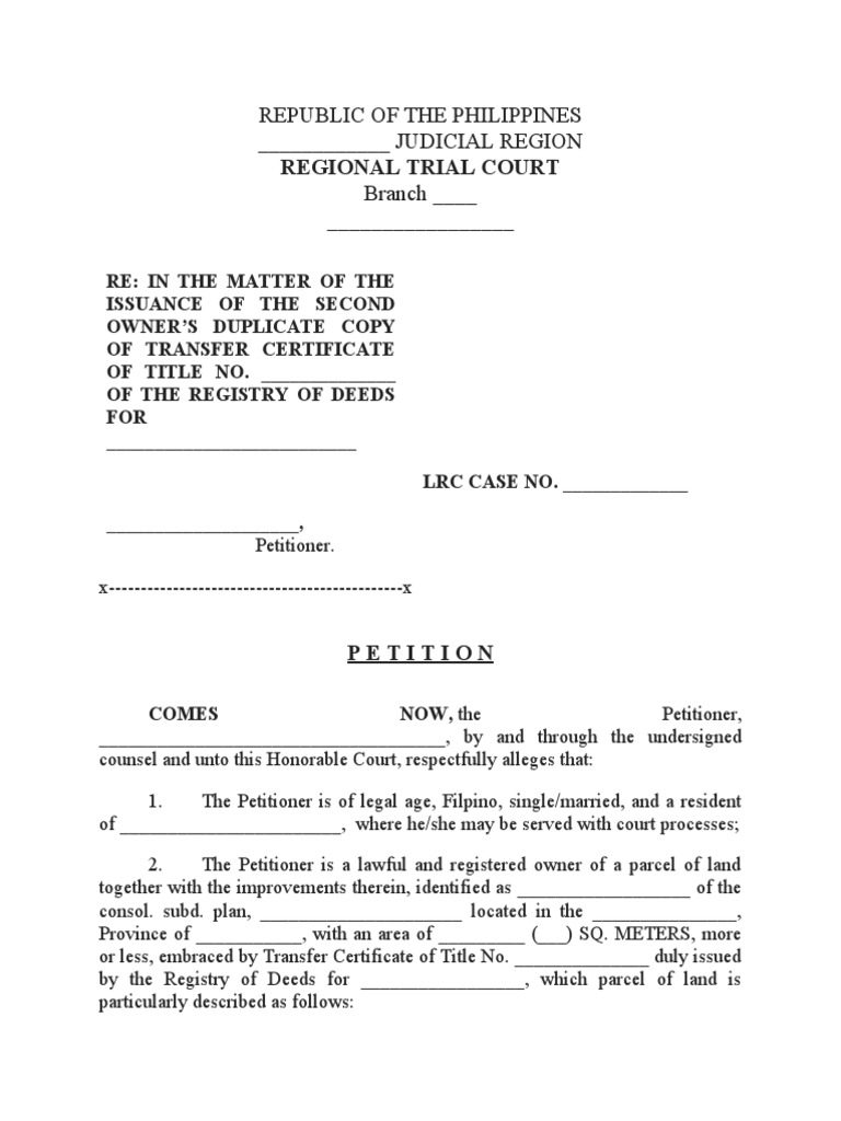 What Is Owner S Duplicate Certificate Of Title