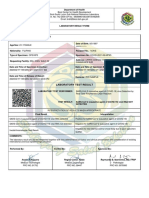 Laboratory Test Result: (Full Last Name, First Name, Middle Name)