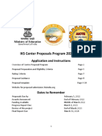 IKS Center Proposals Program 2021-2022: Application and Instructions