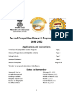 Second Competitive Research Proposals Program 2021-2022: Application and Instructions