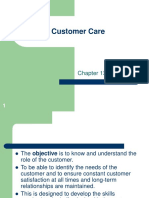 Customer Care Chapter 13: Understanding Customers and Providing Excellent Service