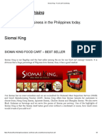 Siomai King Food Cart Franchising Details