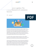 E-Commerce Logistics - The Pivotal Element in E-Commerce Success - LightCastle Partners