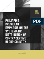 Philippine President Emphasis On The Systematic Distribution of Contraceptive in Our Country - by JBTB