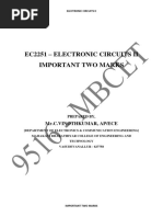 Ec2251 Electronic Circuits