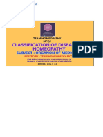 Classification of Diseases in Homeopathy